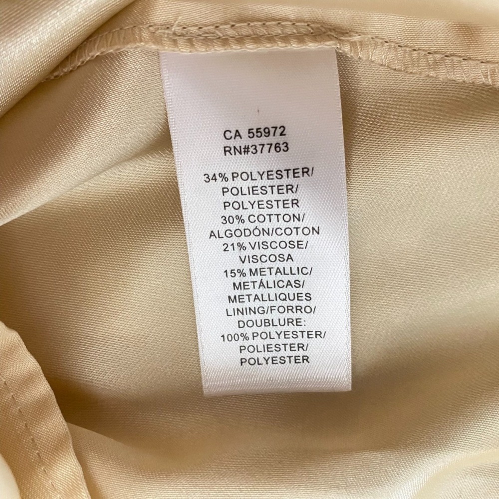 Laundry by Shelli Segal Dress Women 8 Gold Great Chain Waist Metallic Mini Dress - Picture 11 of 12